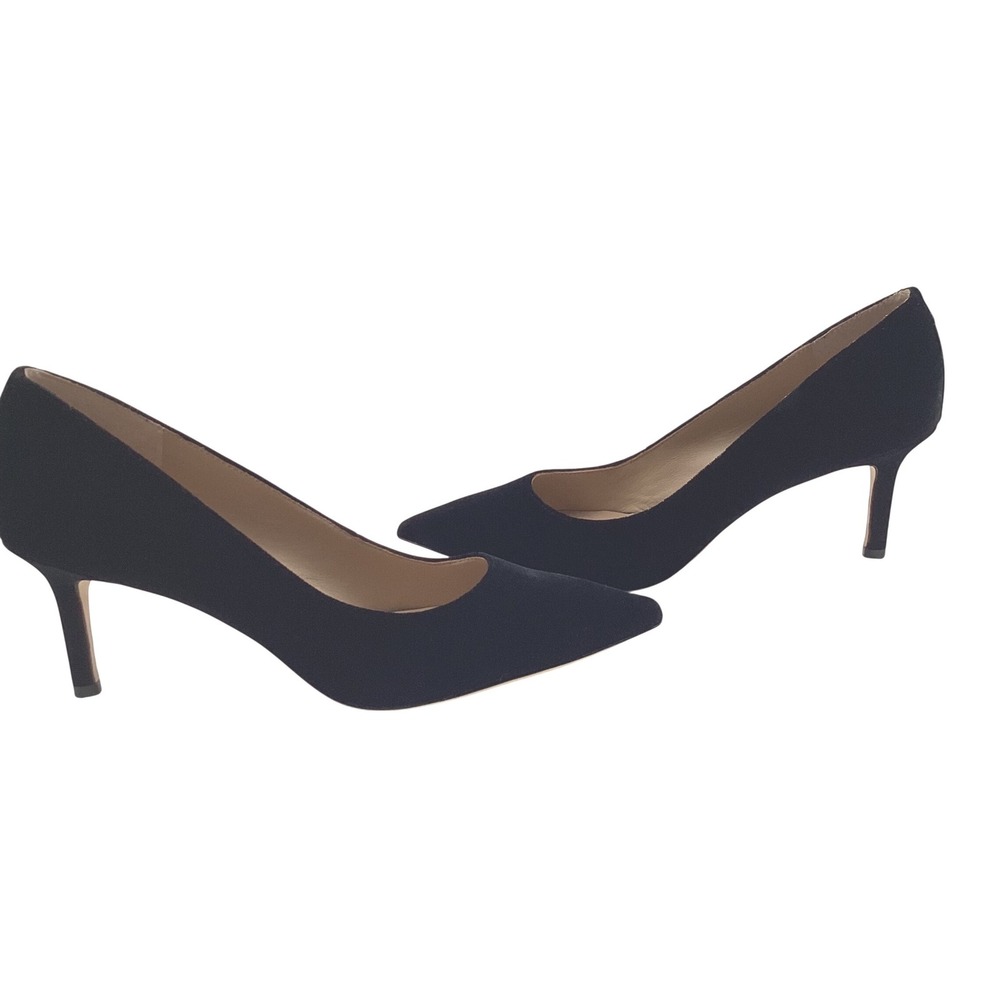 Lauren Ralph Lauren Black Velvet Pointed Toe Pumps RLL Logo Heels Womens 11B - Picture 2 of 16